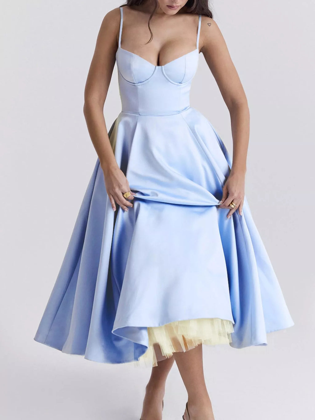 Sweetheart Neck A-Line Midi Dress - product image 8