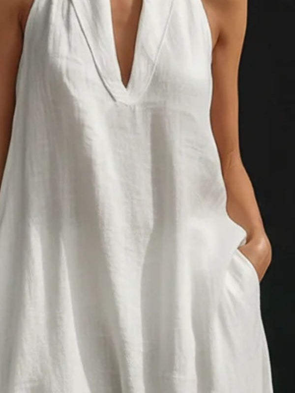 Halter Neck Maxi Dress with Pockets - product image 6