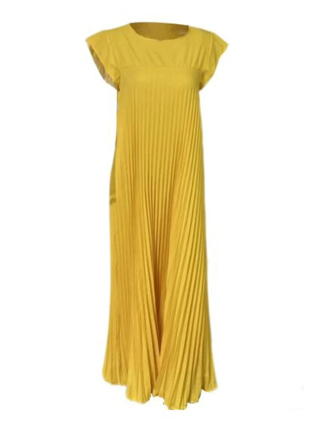 Pleated Round Neck Maxi Dress - product image 9