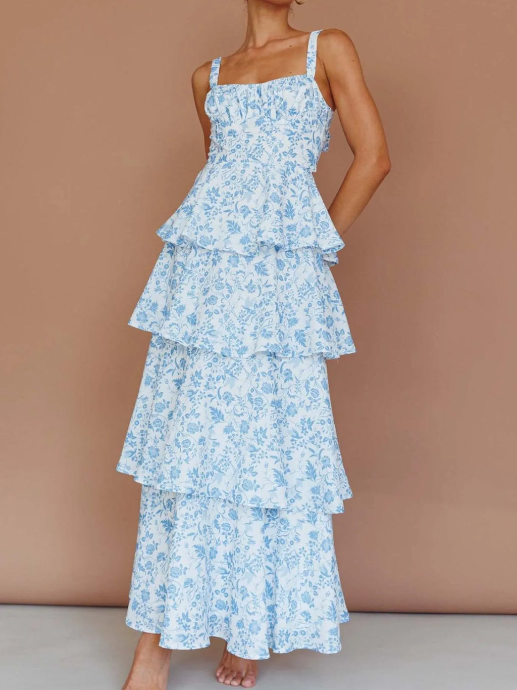 Floral Layered Ruffle Maxi Dress - product image 14