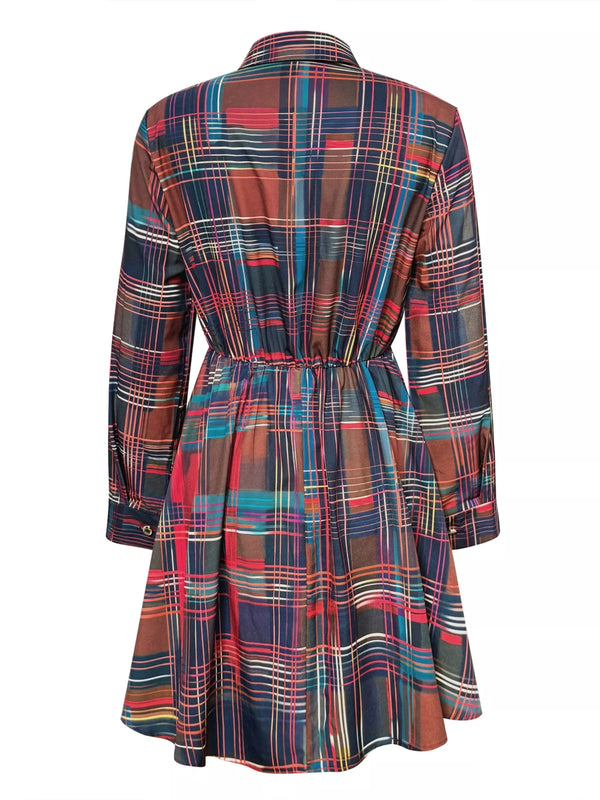 Plaid Long Sleeve Shirt Dress - product image 4