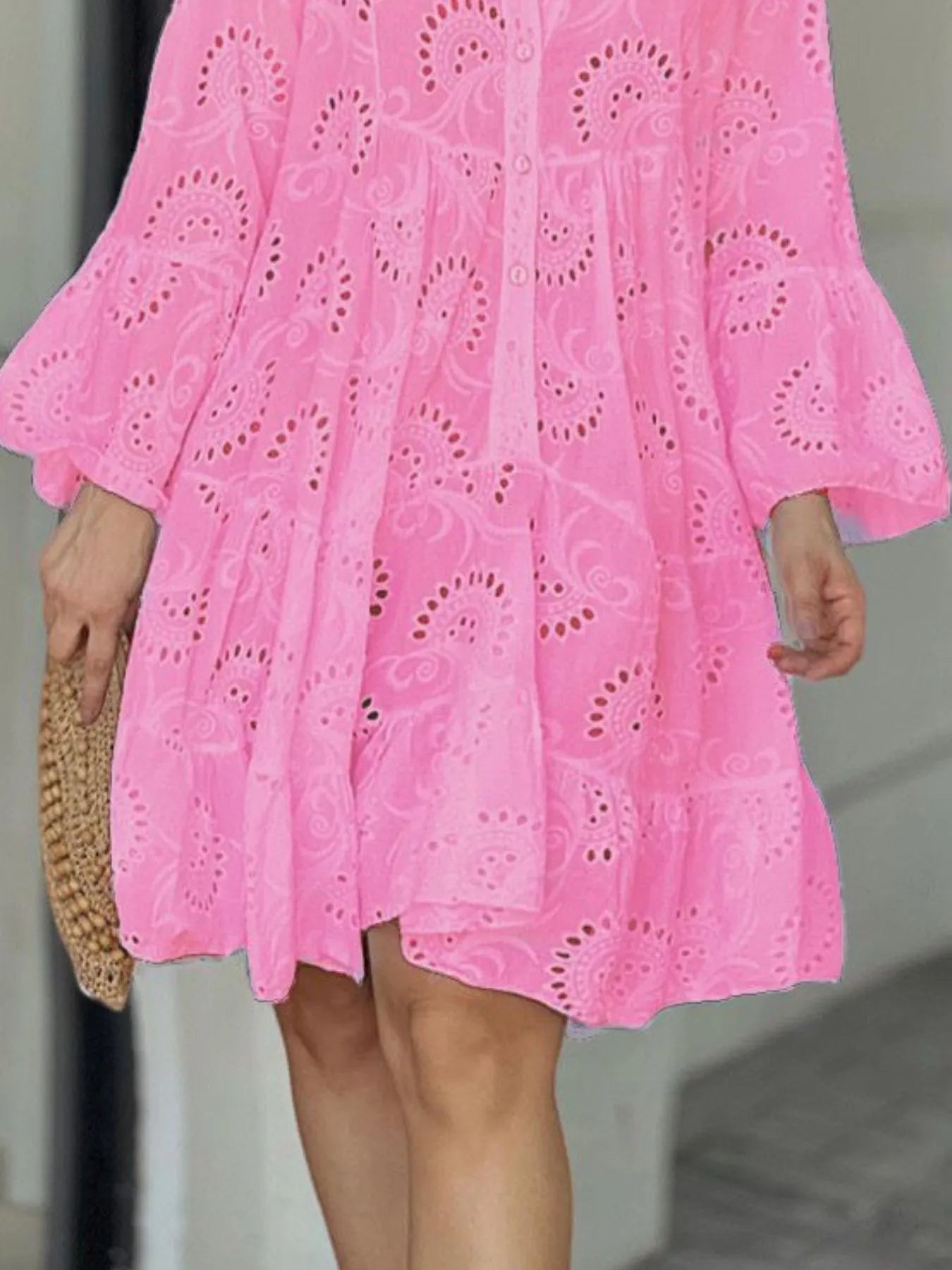 Eyelet Ruffled Hem Tiered Dress - product image 17