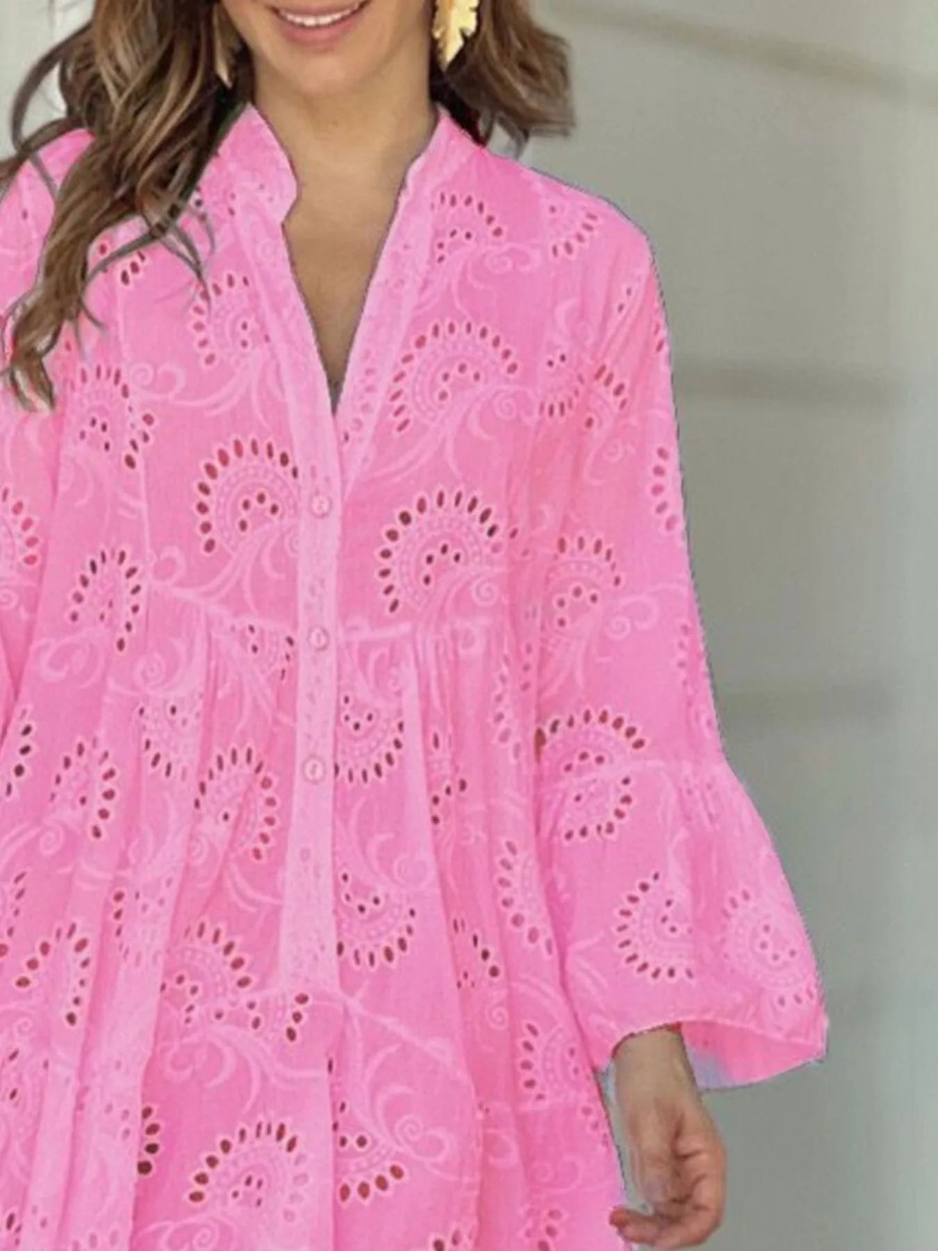 Eyelet Ruffled Hem Tiered Dress - product image 18
