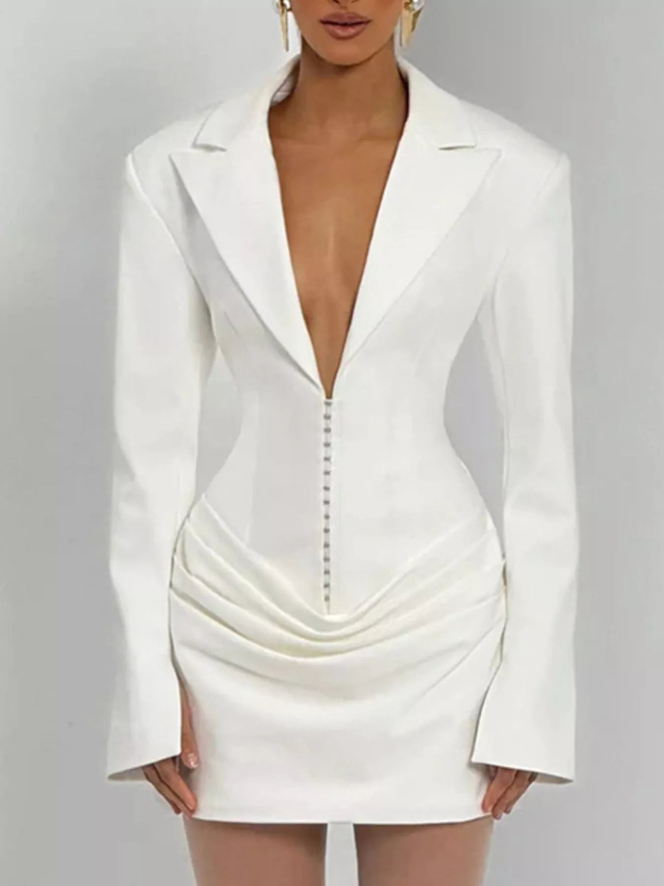 Blazer-Style Long Sleeve Mini Dress - product image 22