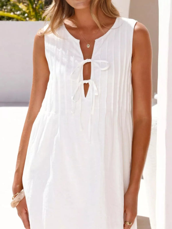Sleeveless Tie-Front Mini Dress - product image 2