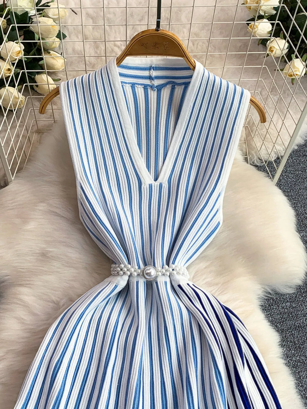 Striped Sleeveless Midi Dress - product image 4