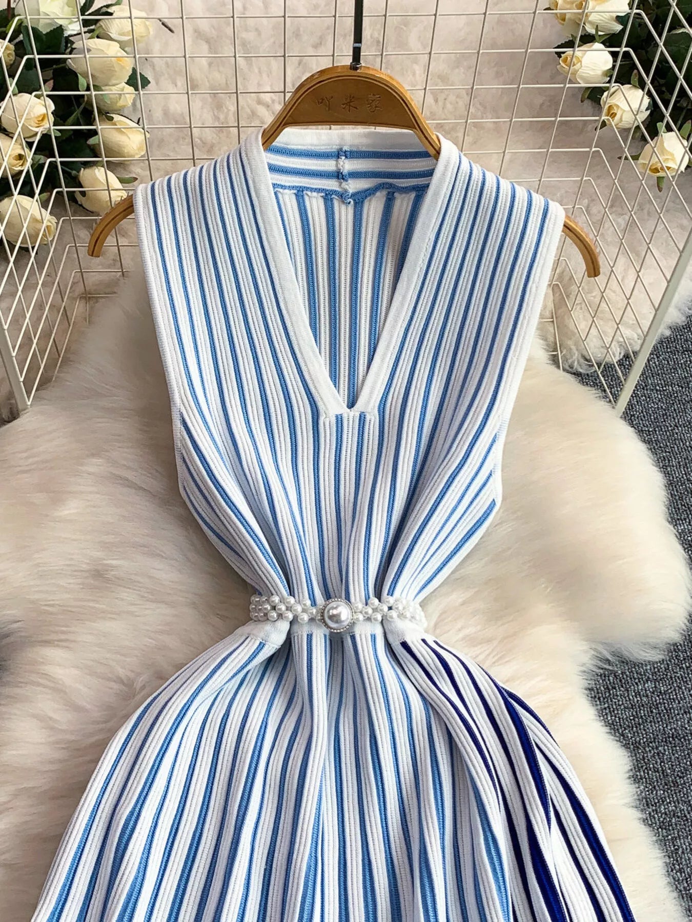 Striped Sleeveless Midi Dress - product image 4