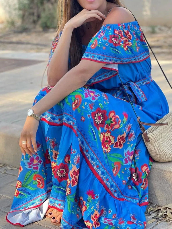 Floral Off Shoulder Ruffle Maxi Dress - product image 20