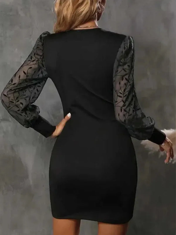Ruched Surplice Long Sleeve Dress - product image 2
