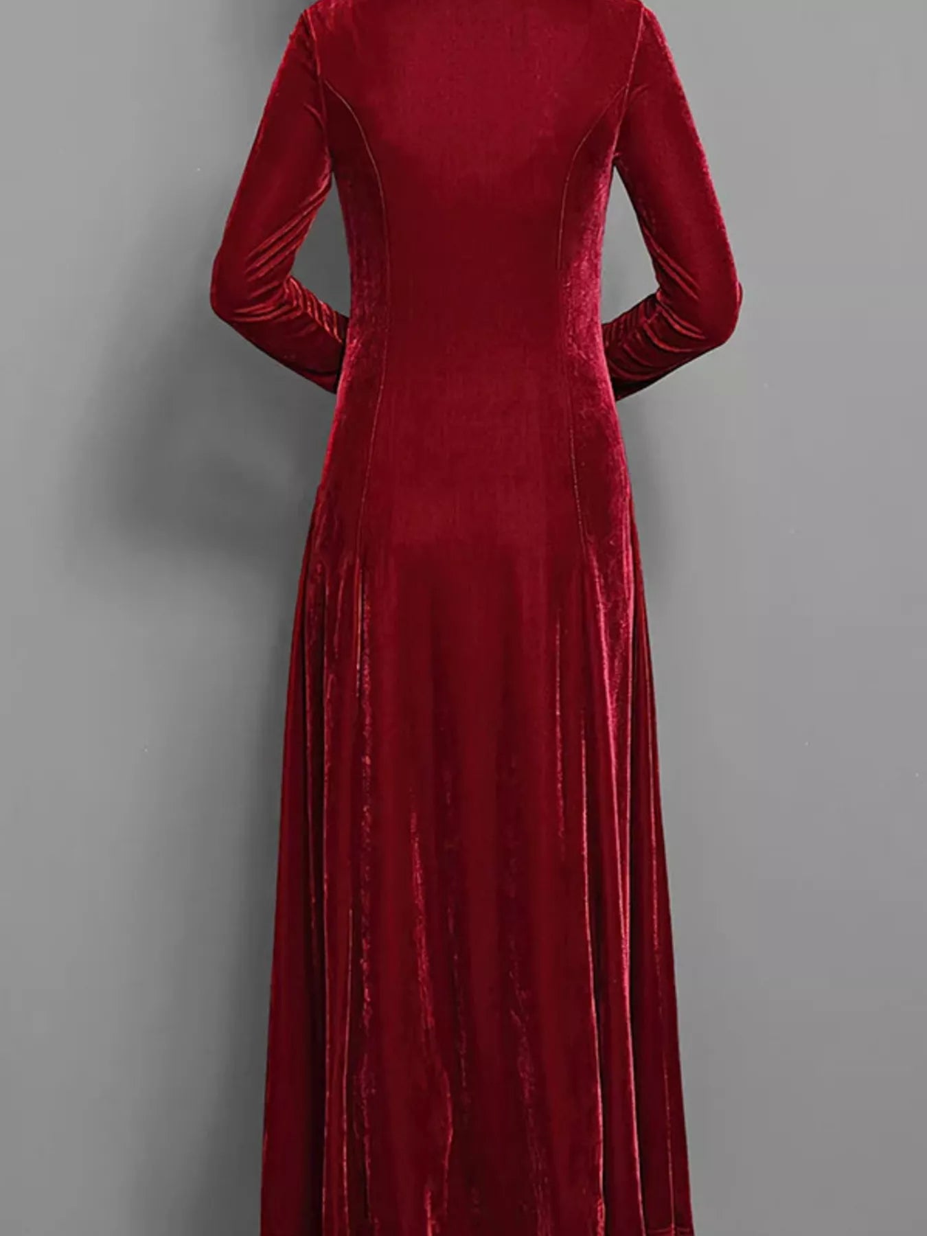 Velvet Long Sleeve A-Line Dress - product image 9