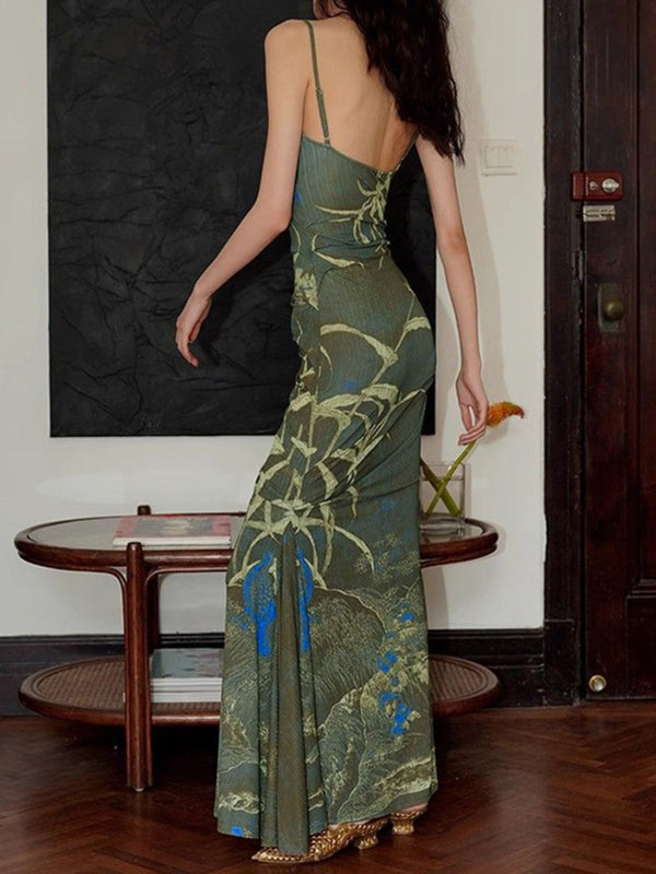 Printed Spaghetti Strap Maxi Dress - product image 3