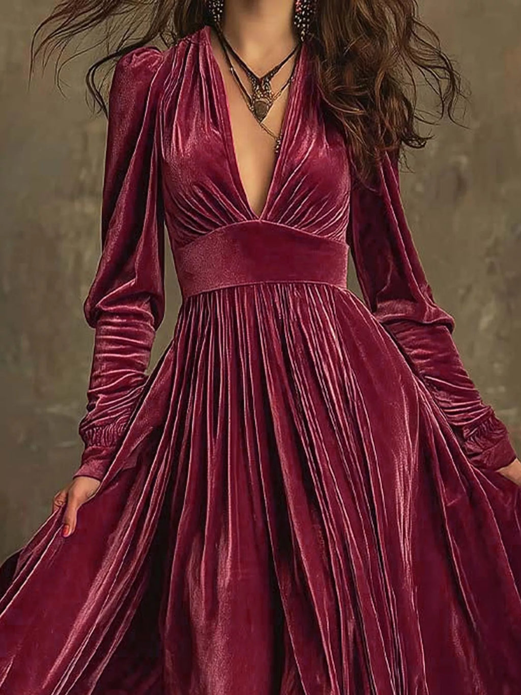 Ruffled Hem Long Sleeve Dress - product image 13