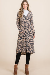 Celeste Full Size Leopard V-Neck Long Sleeve Cardigan