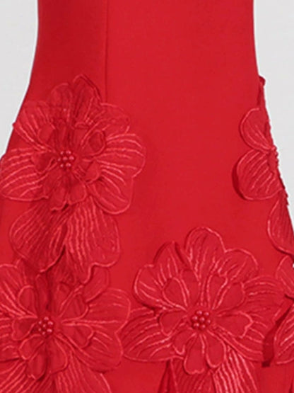 Flower Round Neck Sleeveless Dress view 3 - Shopiebay