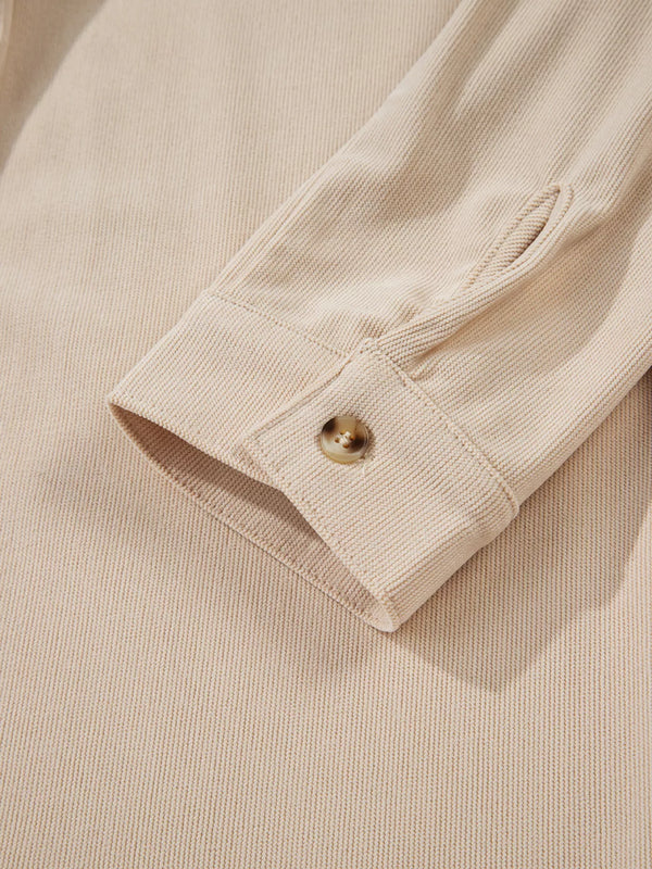 Corduroy Half Button Collared Long Sleeve Mini Dress - product image 13