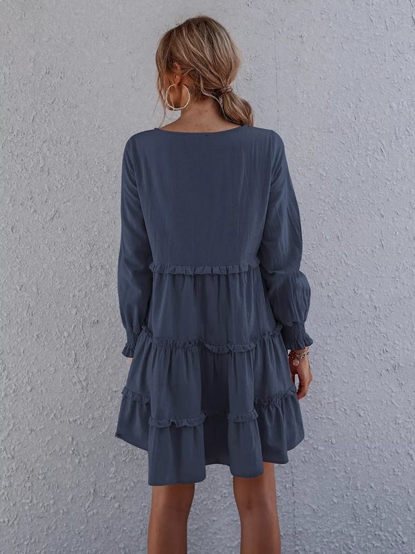 Ruffle Tiered Long Sleeve Mini Dress - product image 12