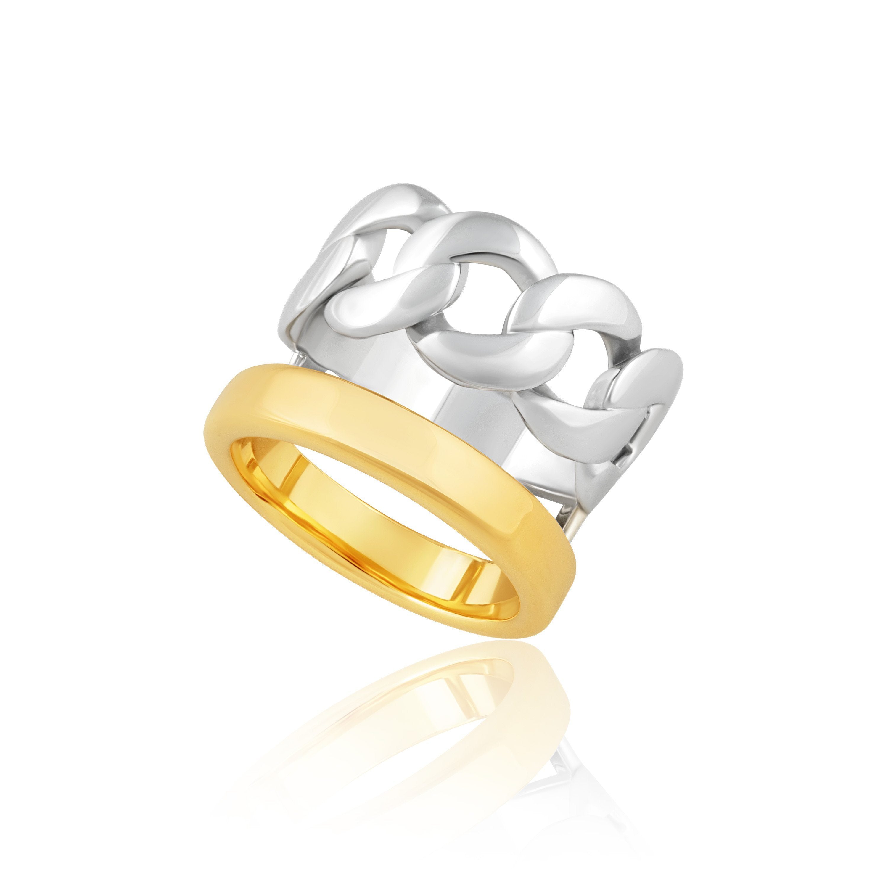 Sahira Addison Earring & Abby Ring Set – Abby Chain Ring Main image