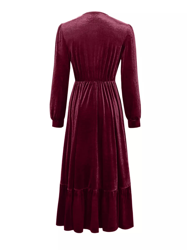 Ruffled Hem Long Sleeve Dress - product image 15