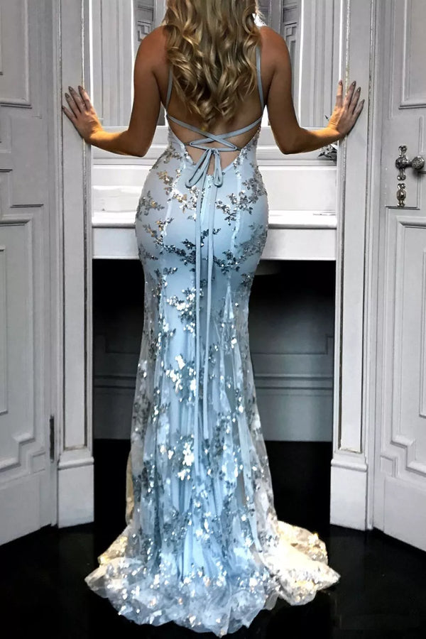 Sequin Tie Back V-Neck Maxi Dress - product image 6