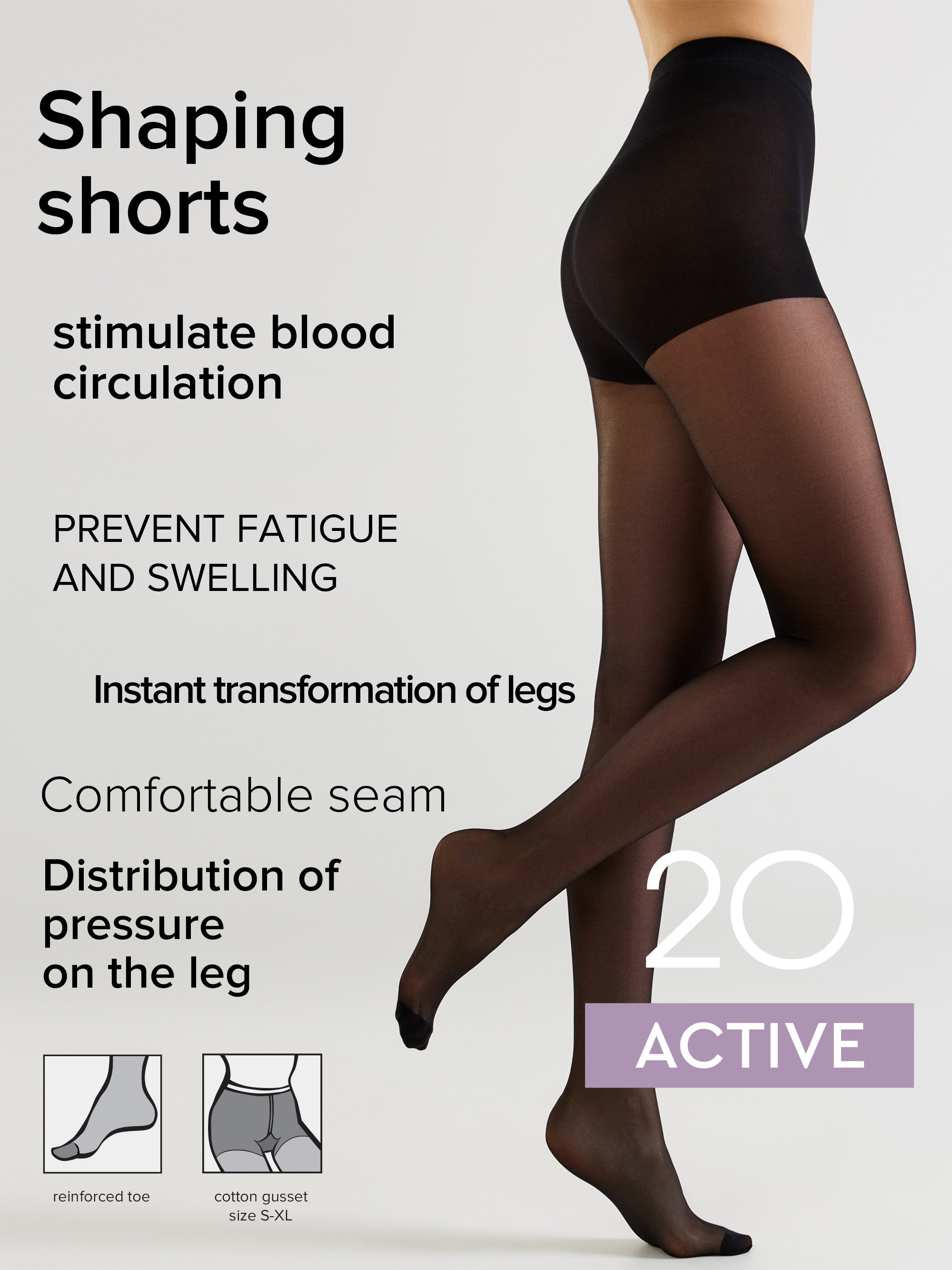 Tights Conte Active 20 Den - Support & Compression Secondary image