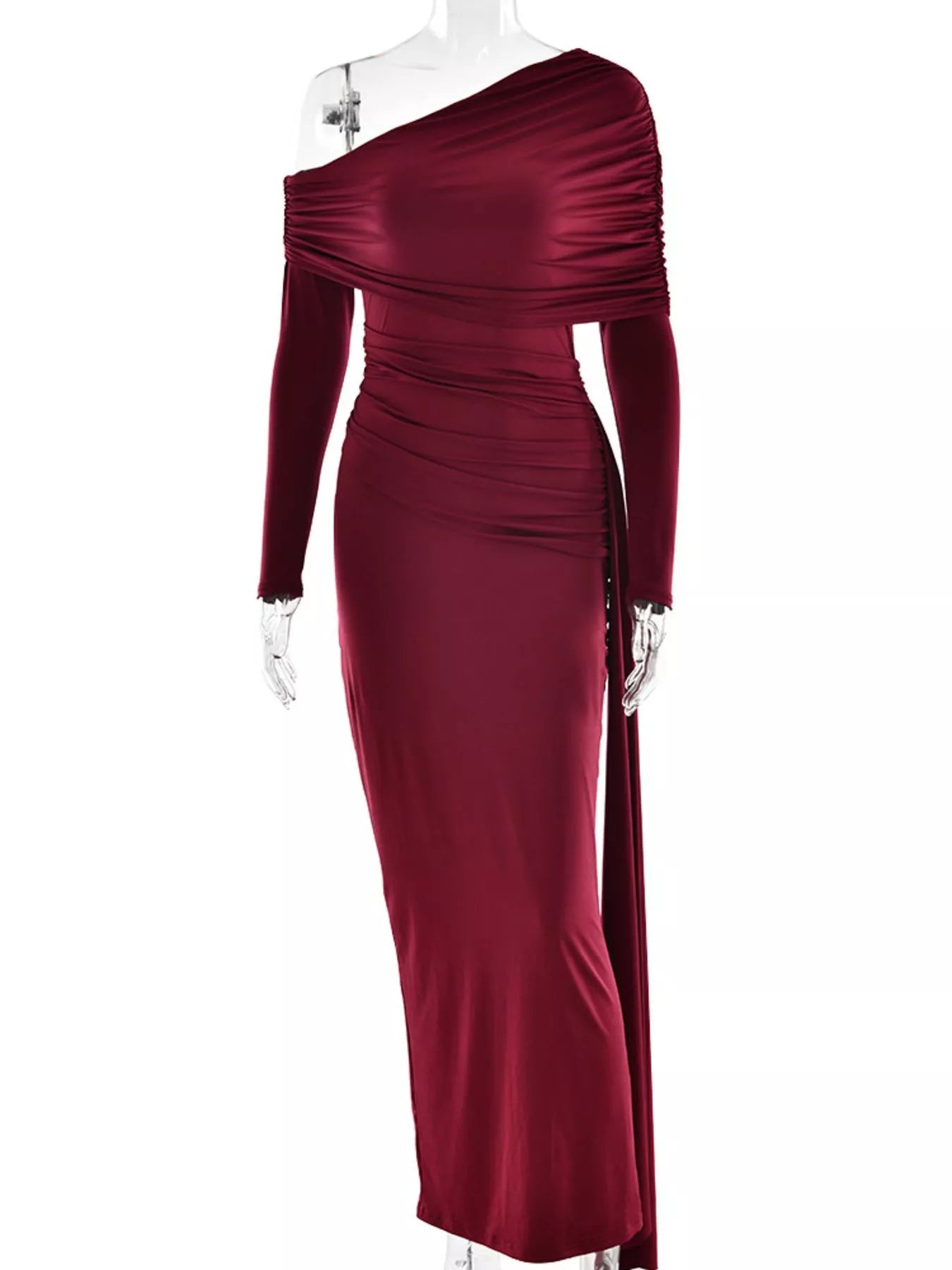 One-Shoulder Ruched Maxi Dress - product image 8