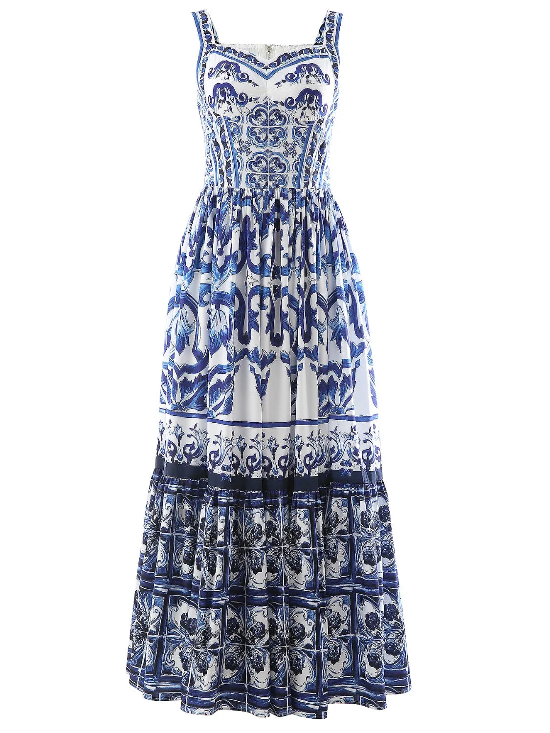 Smocked Printed Wide Strap Dress - product image 6