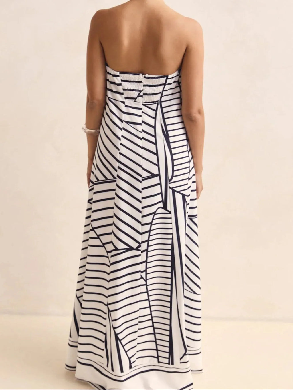 Smocked Printed Tube Maxi Dress - product image 4