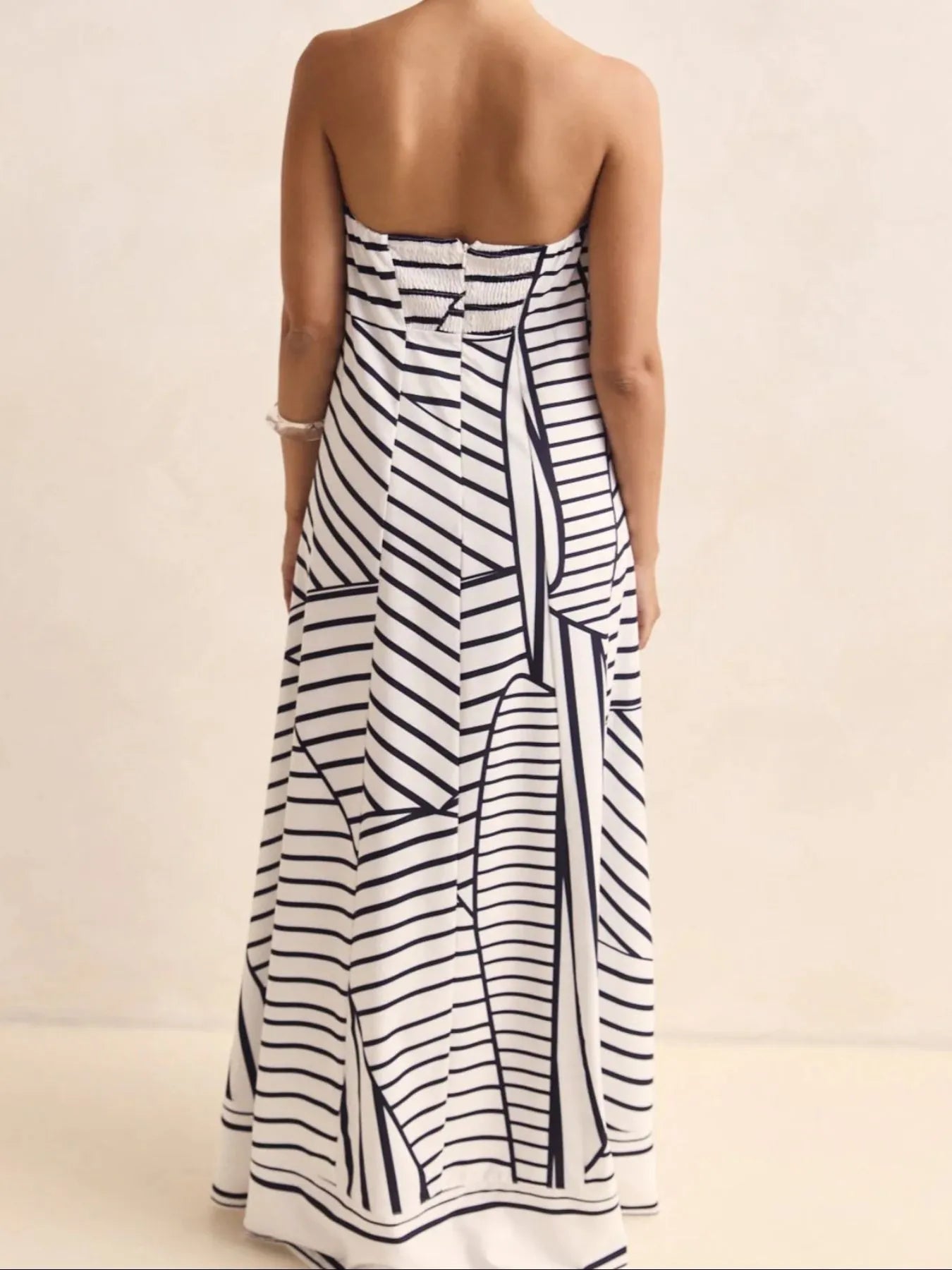 Smocked Printed Tube Maxi Dress - product image 4
