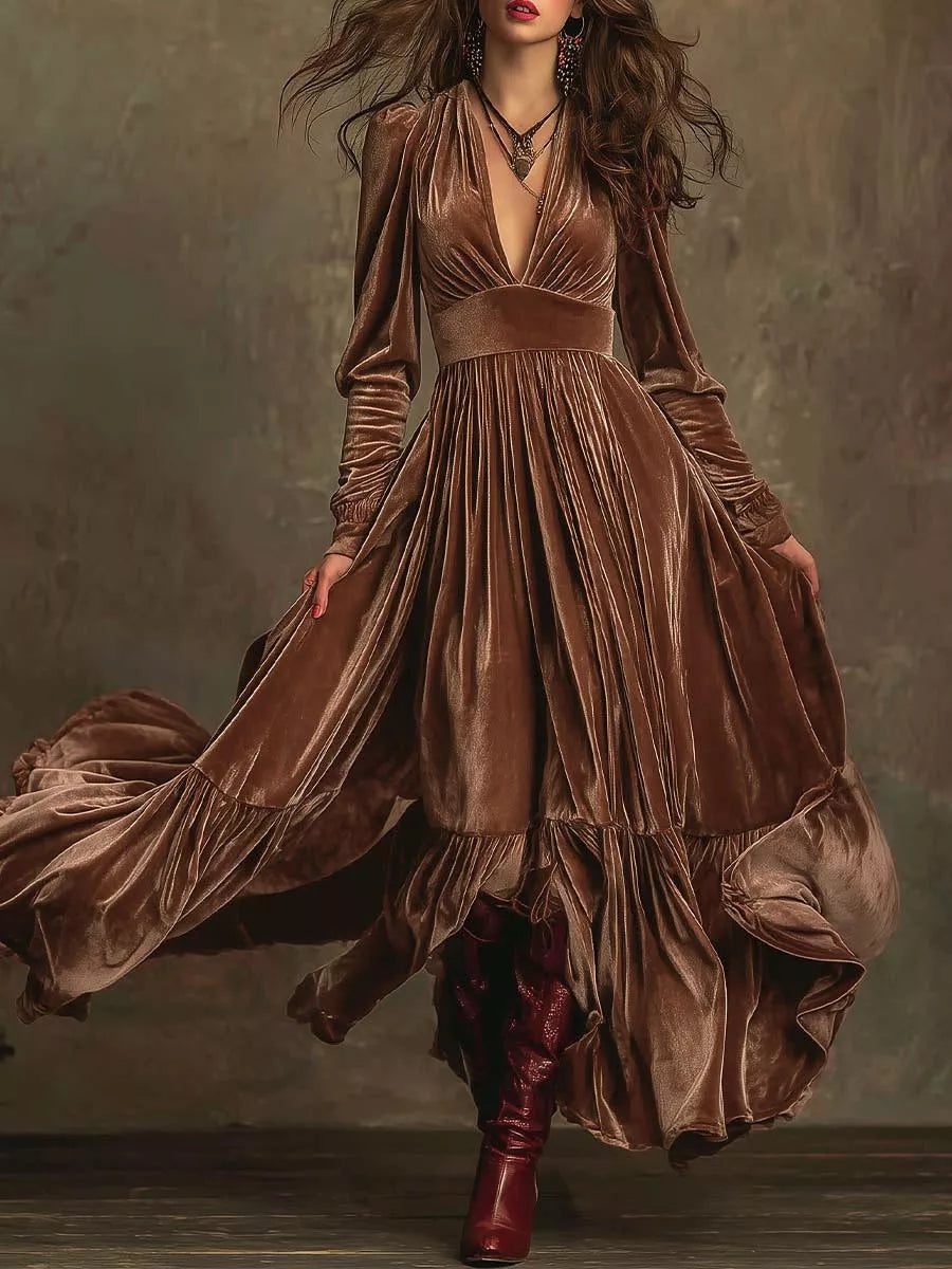 Ruffled Hem Long Sleeve Dress - product image 7