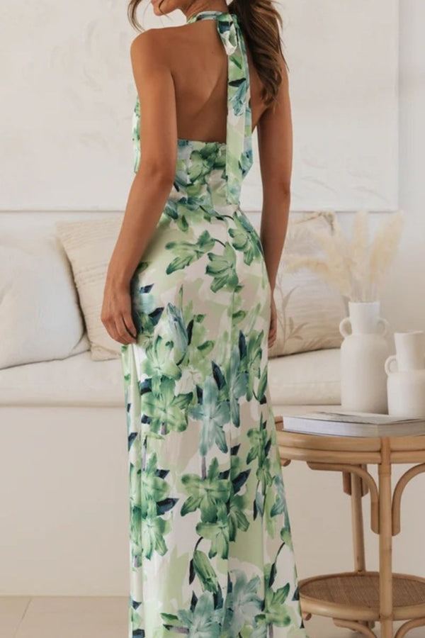 Floral Print Halter Neck Maxi Dress - product image 17