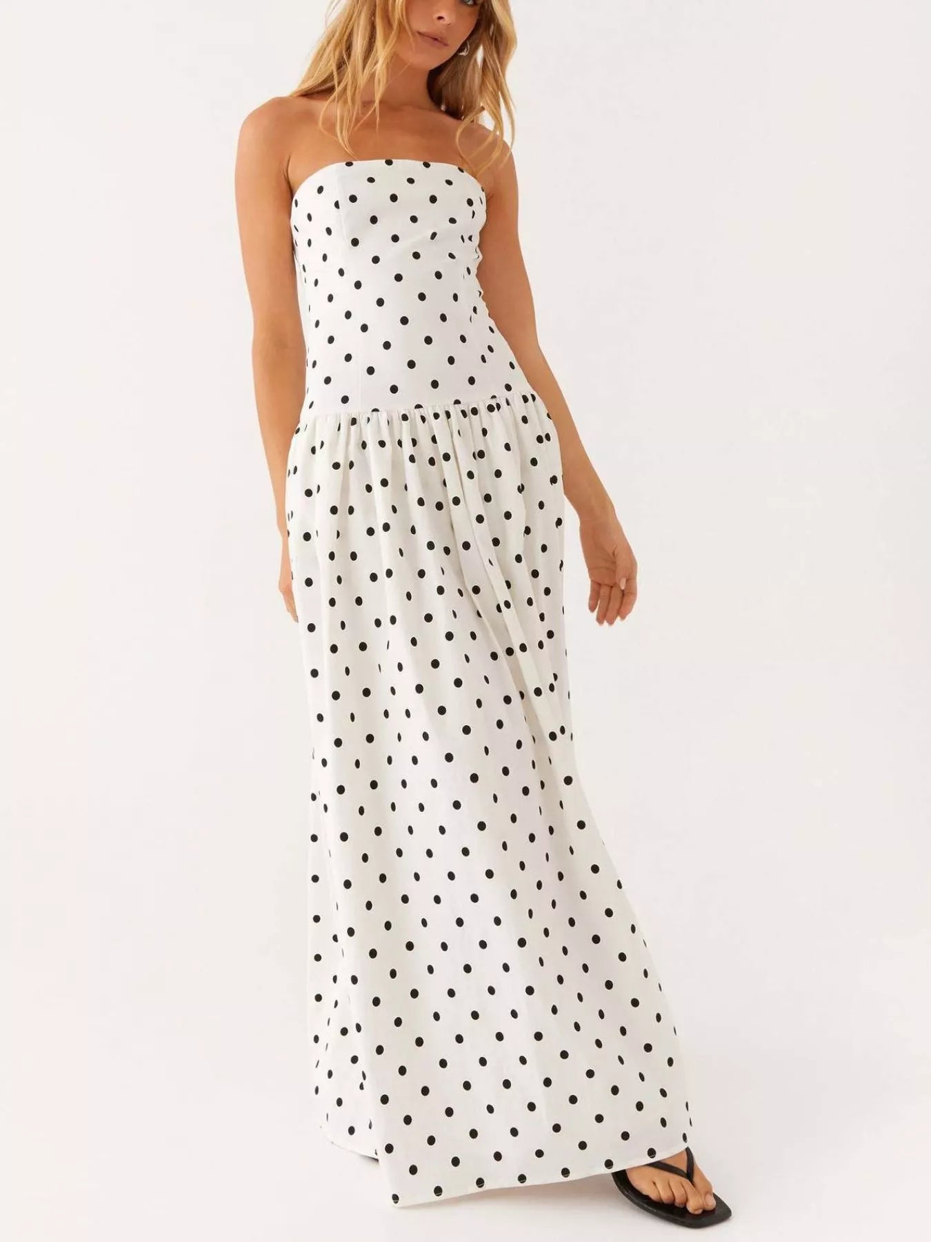 Ruched Printed Tube Maxi Dress - product image 10