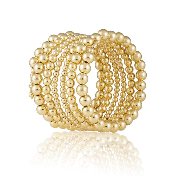Allison Beaded Wrap Bracelet - 6 Row