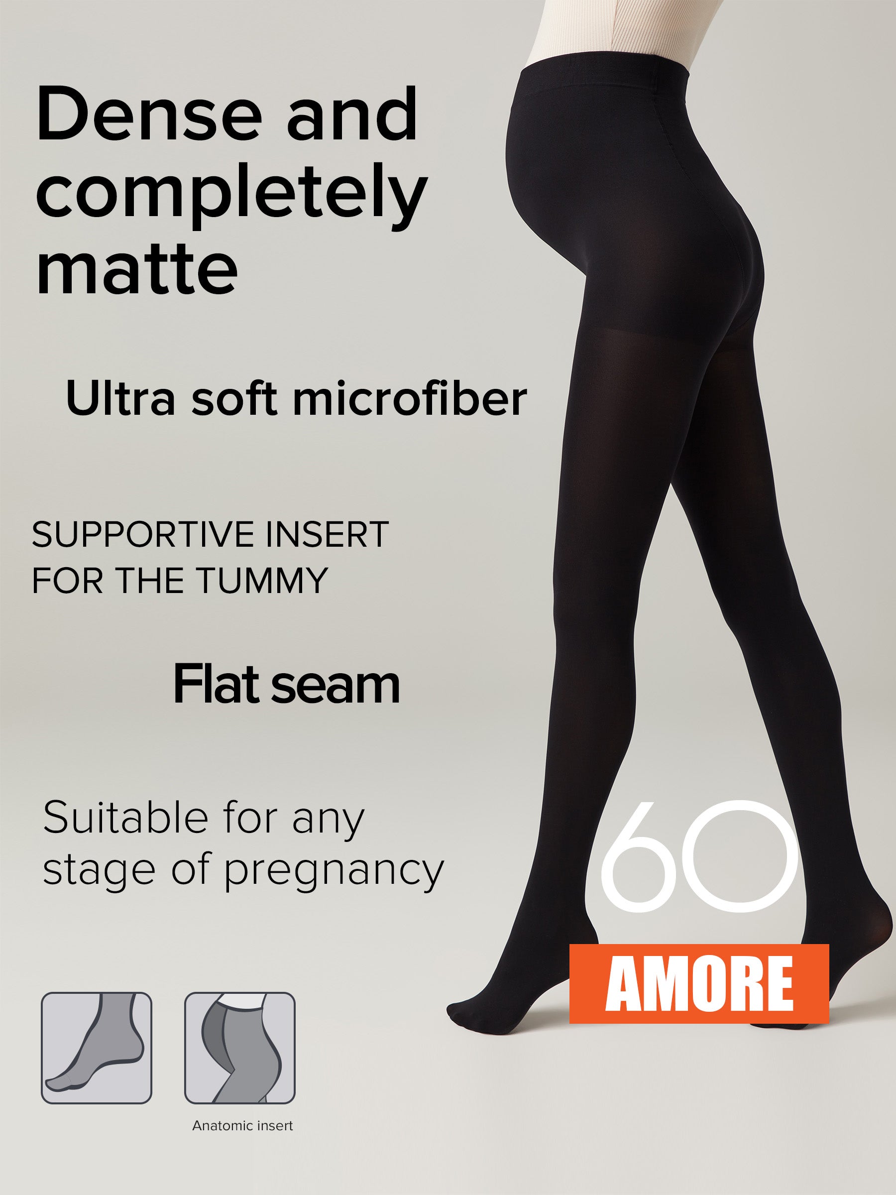 Maternity Tights Conte Amore 60 Den Support Effect Microfiber Secondary image
