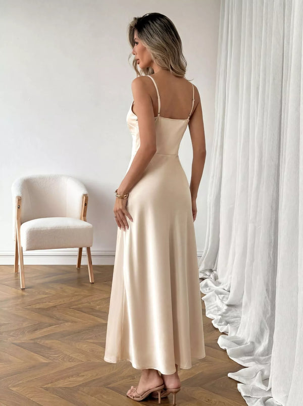 Satin V-Neck Maxi Dress - product image 5