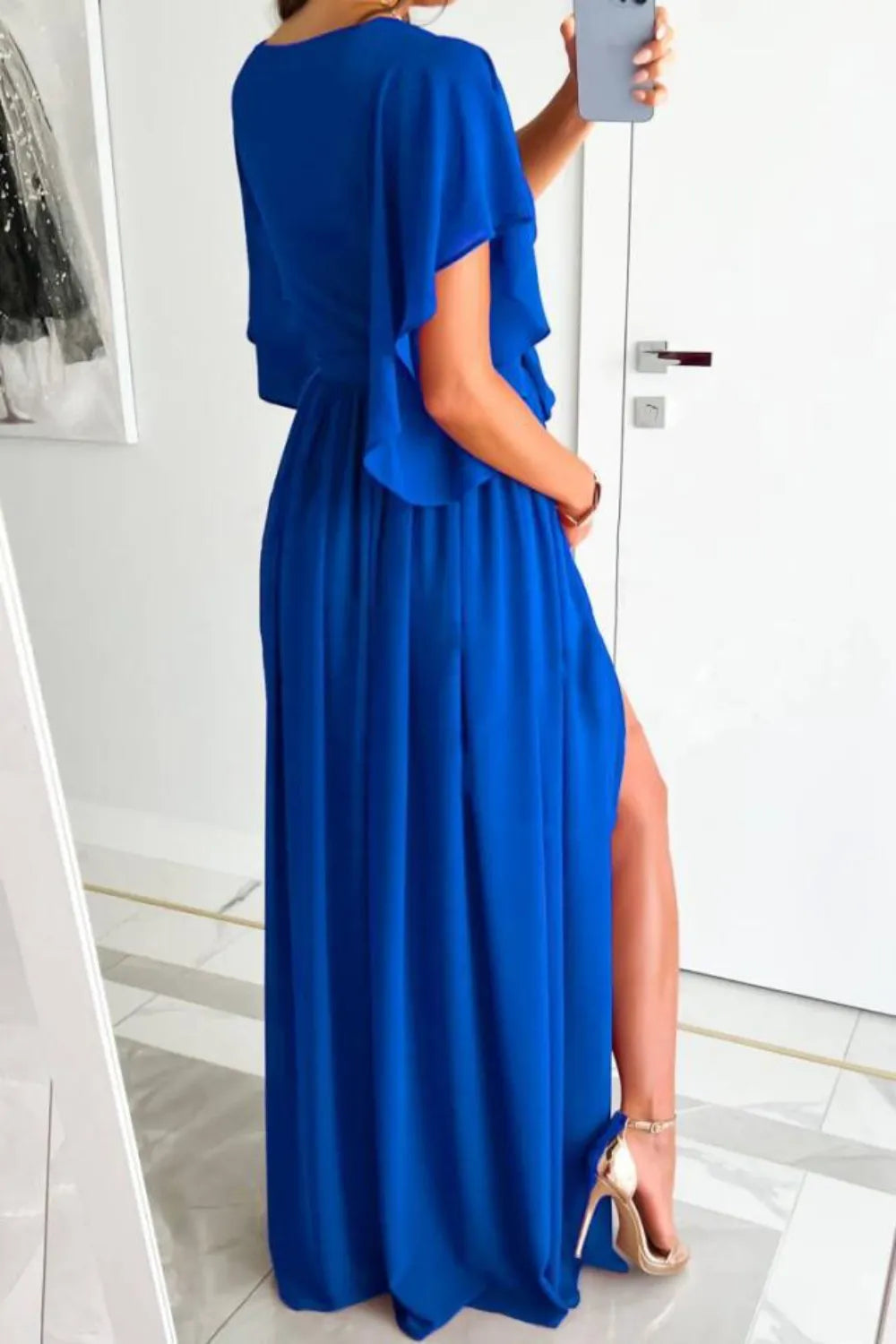 Surplice Flutter Sleeve Maxi Dress - product image 11