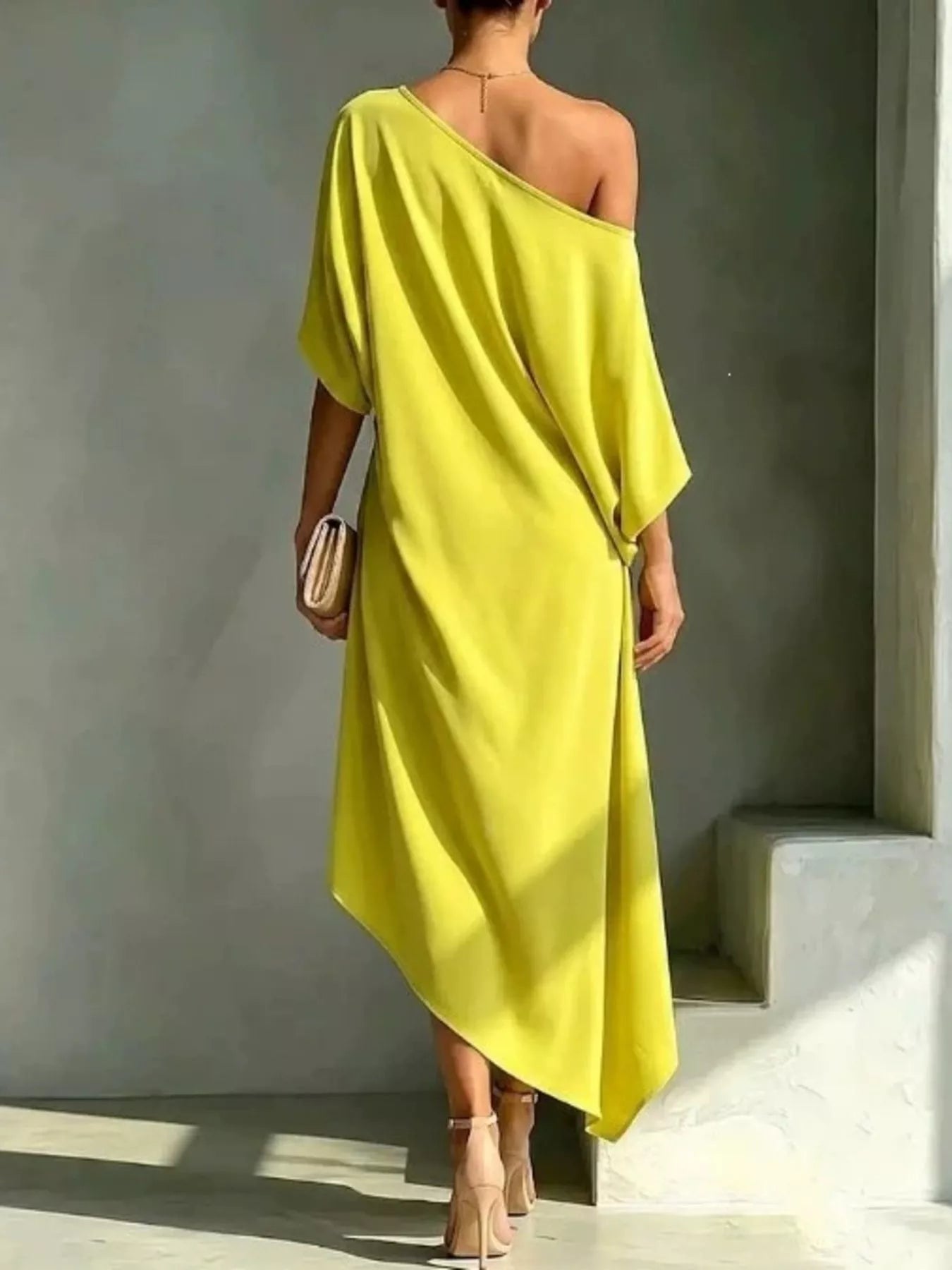 Full Size Asymmetrical One-Shoulder Drape Dress Plus Size Secondary image