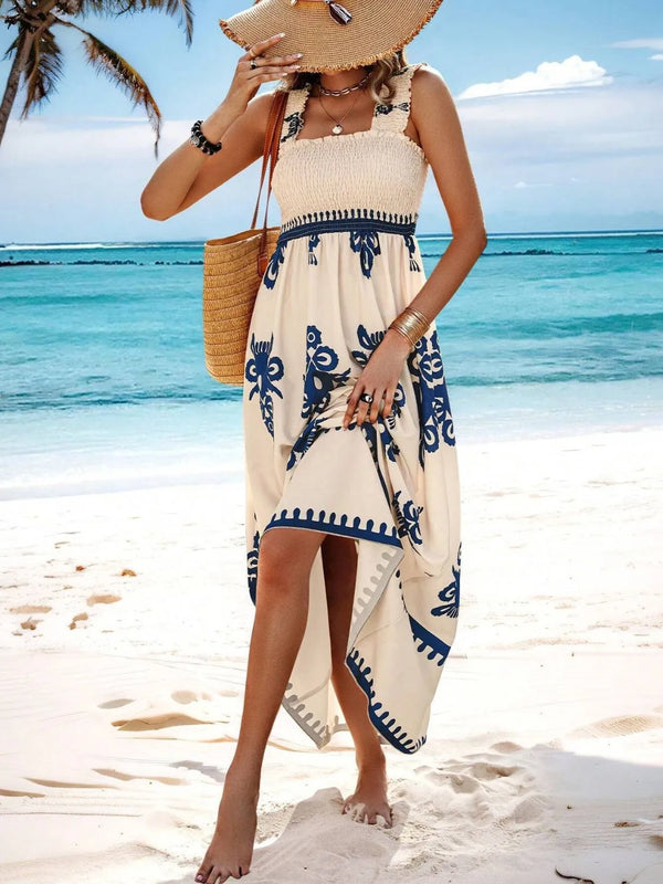 Smocked Printed Wide Strap Maxi Dress - product image 17