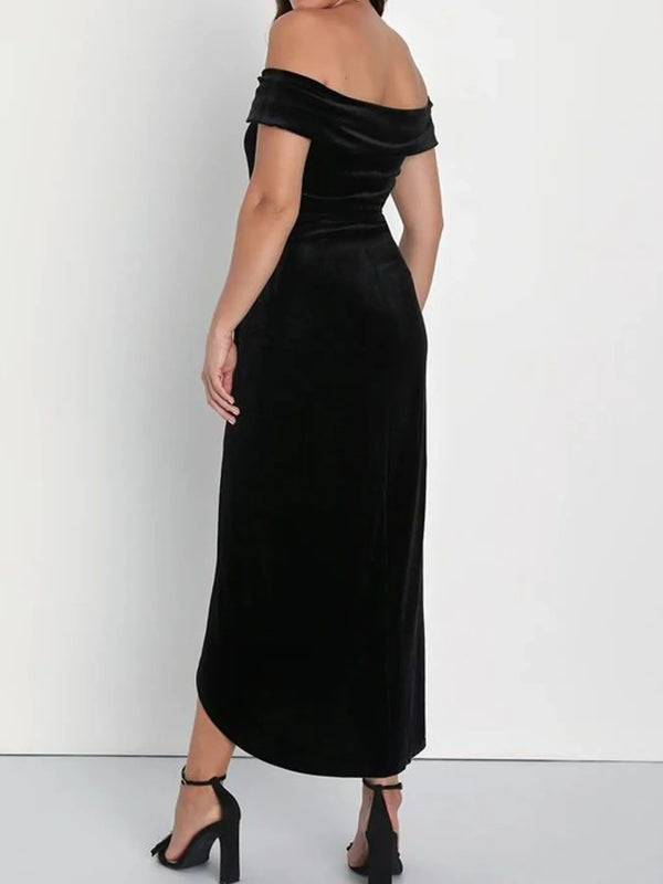 Off-Shoulder Wrap Dress with Side Slit - product image 7