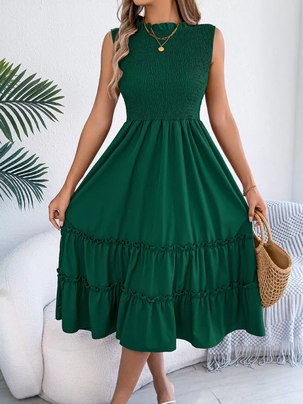 Smocked Sleeveless Tiered Dress - product image 3
