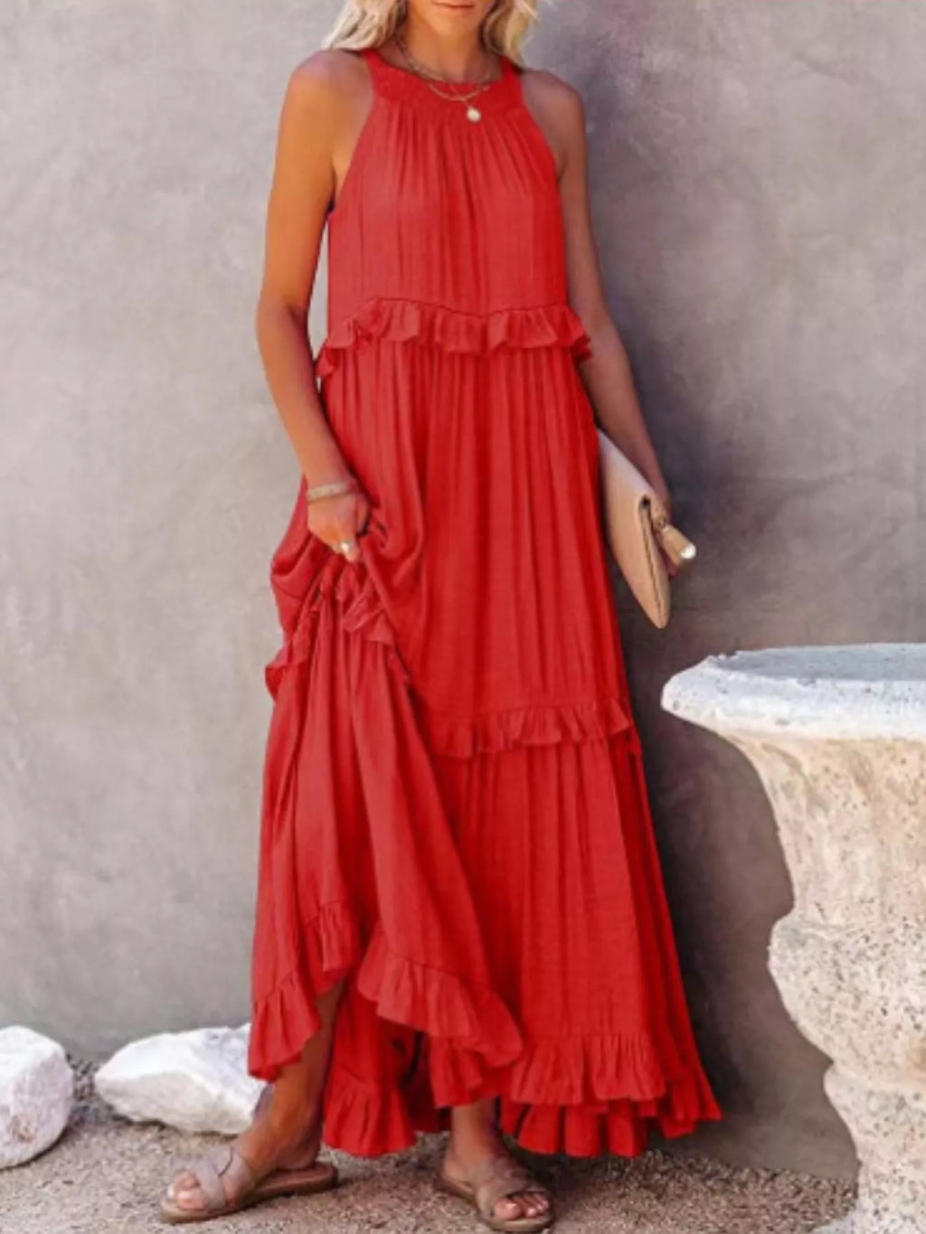 Ruffled Tiered Sleeveless Maxi Dress - product image 21