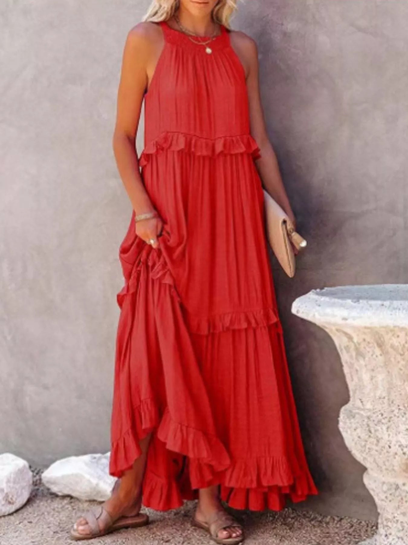 Ruffled Tiered Sleeveless Maxi Dress - product image 21