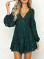 Lace V-Neck Long Sleeve Mini Dress - product image 2