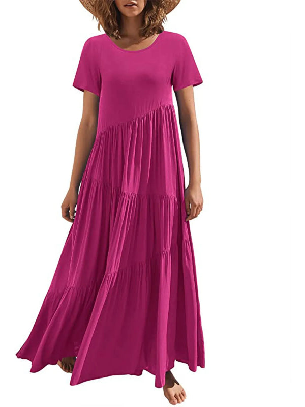 Round Neck Tiered Ruffle Maxi Dress - product image 8