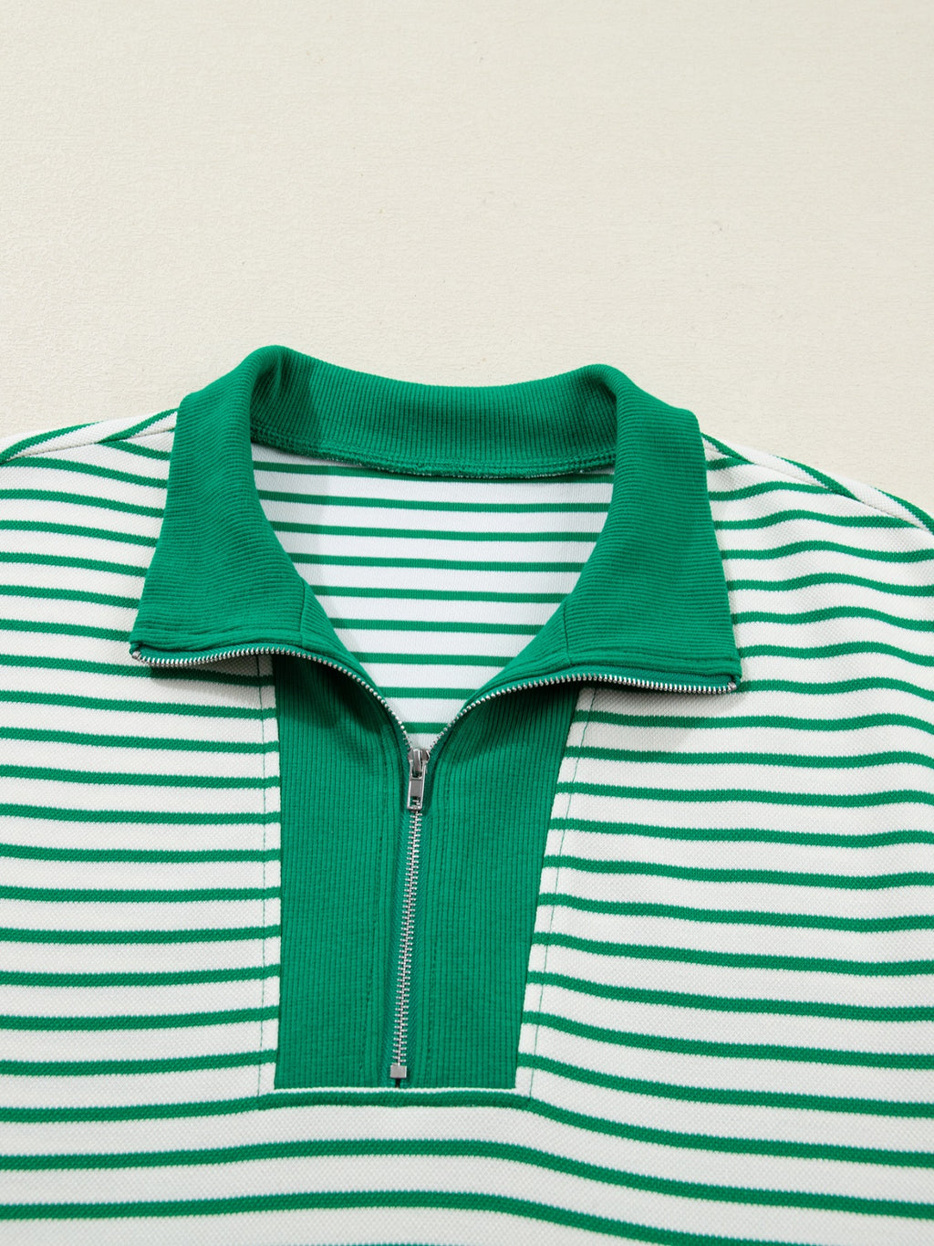 Stripe Quarter Zip Polo Collar T Shirt Dress with Pockets - product image 18