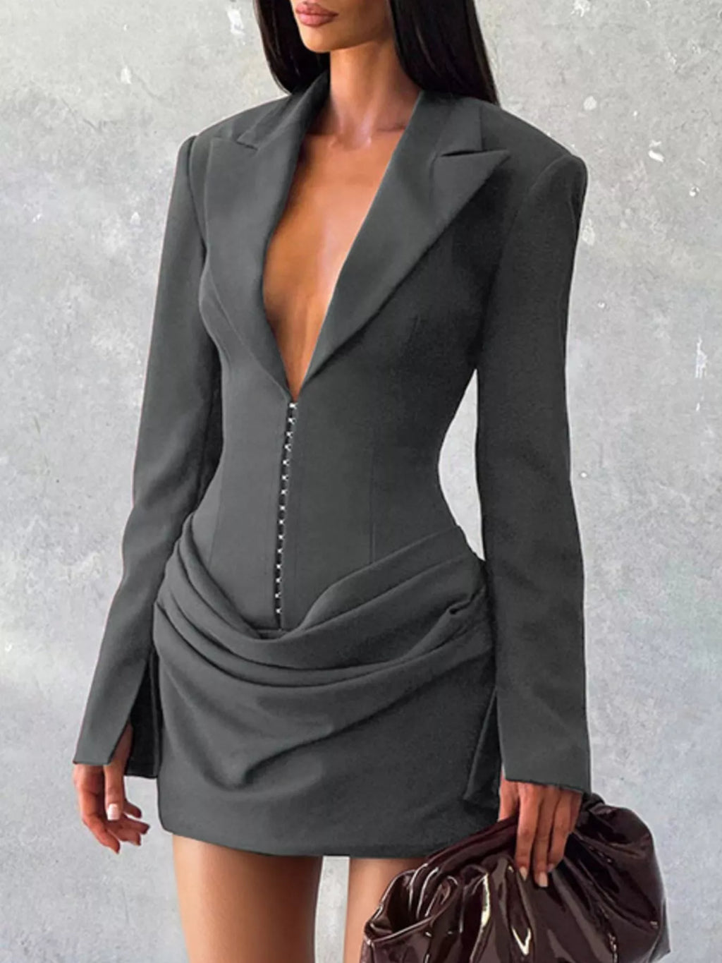 Blazer-Style Long Sleeve Mini Dress - product image 4