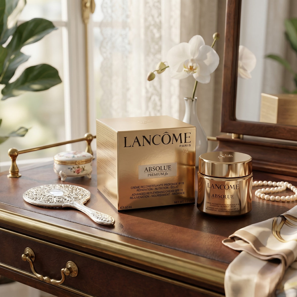 Lancôme Absolue Premium Bx SPF 15 50ml luxury replenishing face cream with jar and box Main image