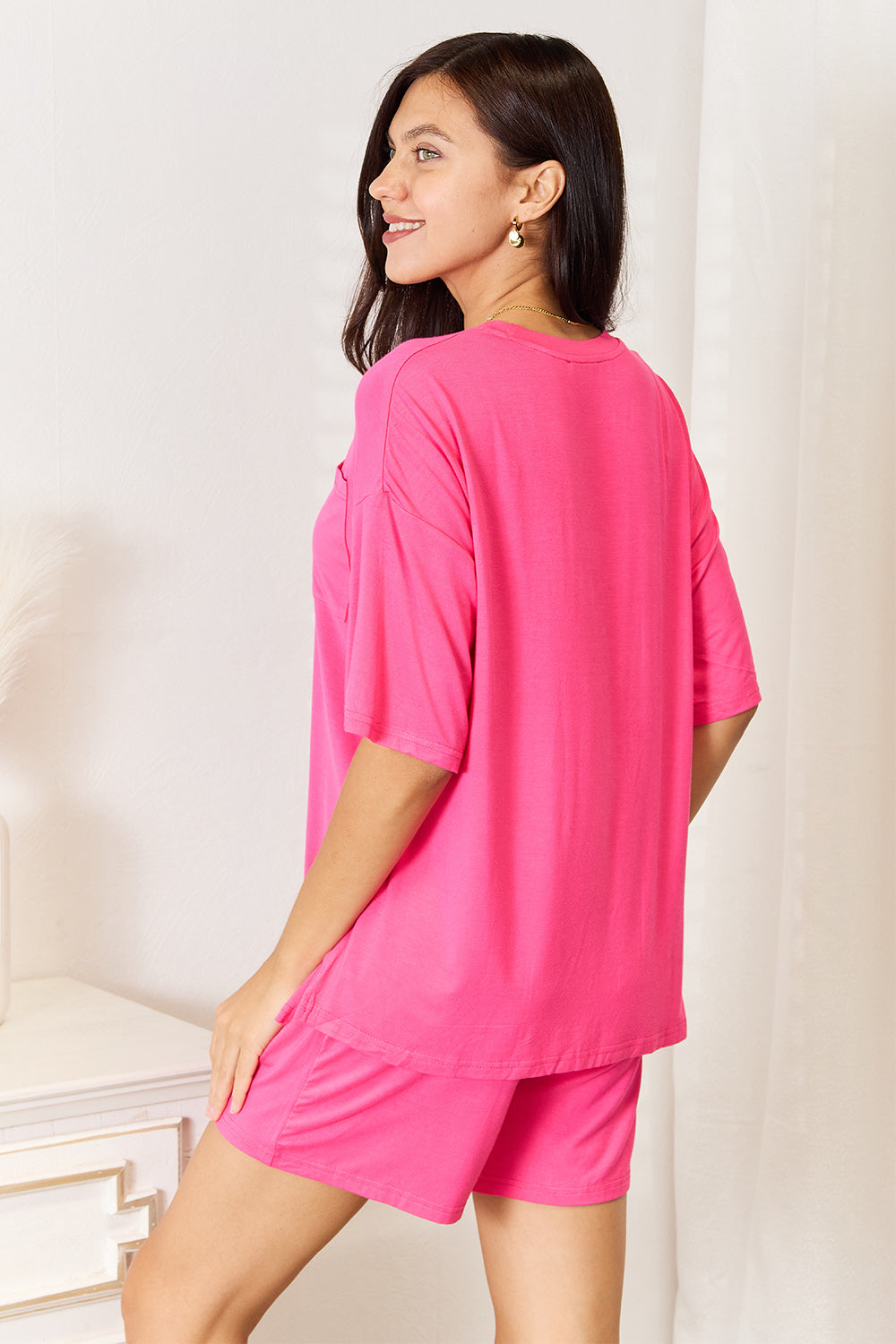 Basic Bae Soft Rayon Half Sleeve Top and Shorts Set - product image 19