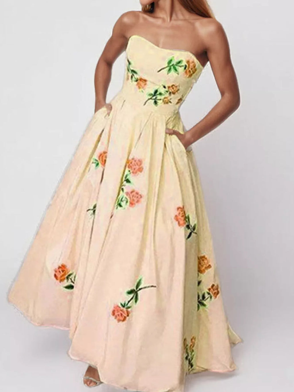 Floral Print Tube Maxi Dress - product image 10