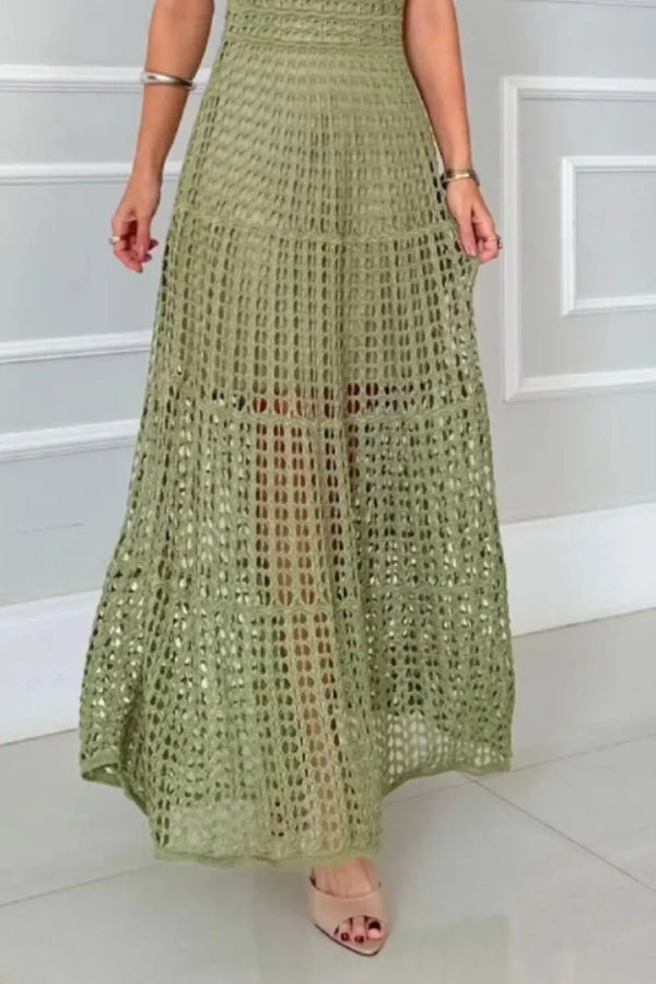Hollowed-Out Sleeveless Maxi Dress - product image 2