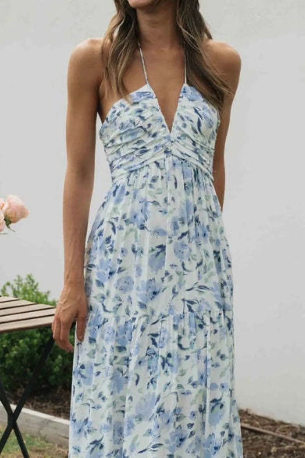 Floral Halter Neck Tiered Maxi Dress | $40 | Shopiebay Floral Halter Neck Tiered Maxi Dress | $40 | Shopiebay